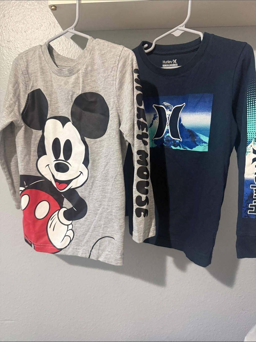 Hurley Navy Long-Sleeve Tee with Blue Surf Graphic